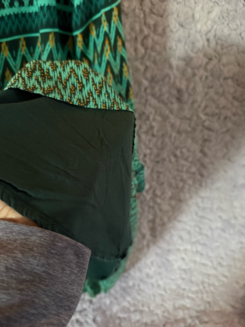 Green geometric dress | Prana Medium - Picture 4 of 6